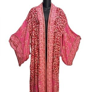 Spell Vibrant Pink Floral Robe